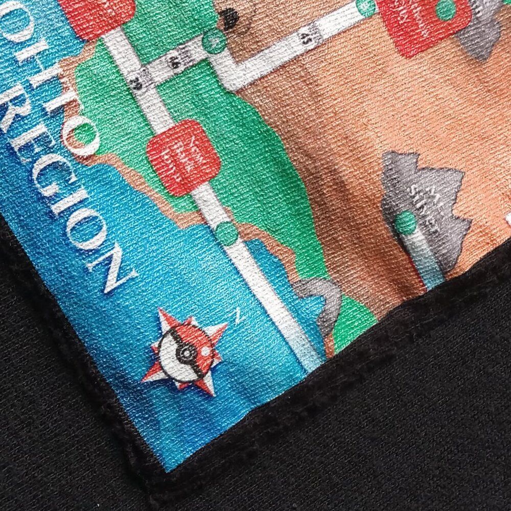 Johto Region Map Pokémon HeartGold & SoulSilver Graphic Print Hoodie Sweatshirt - Picture 8 of 12